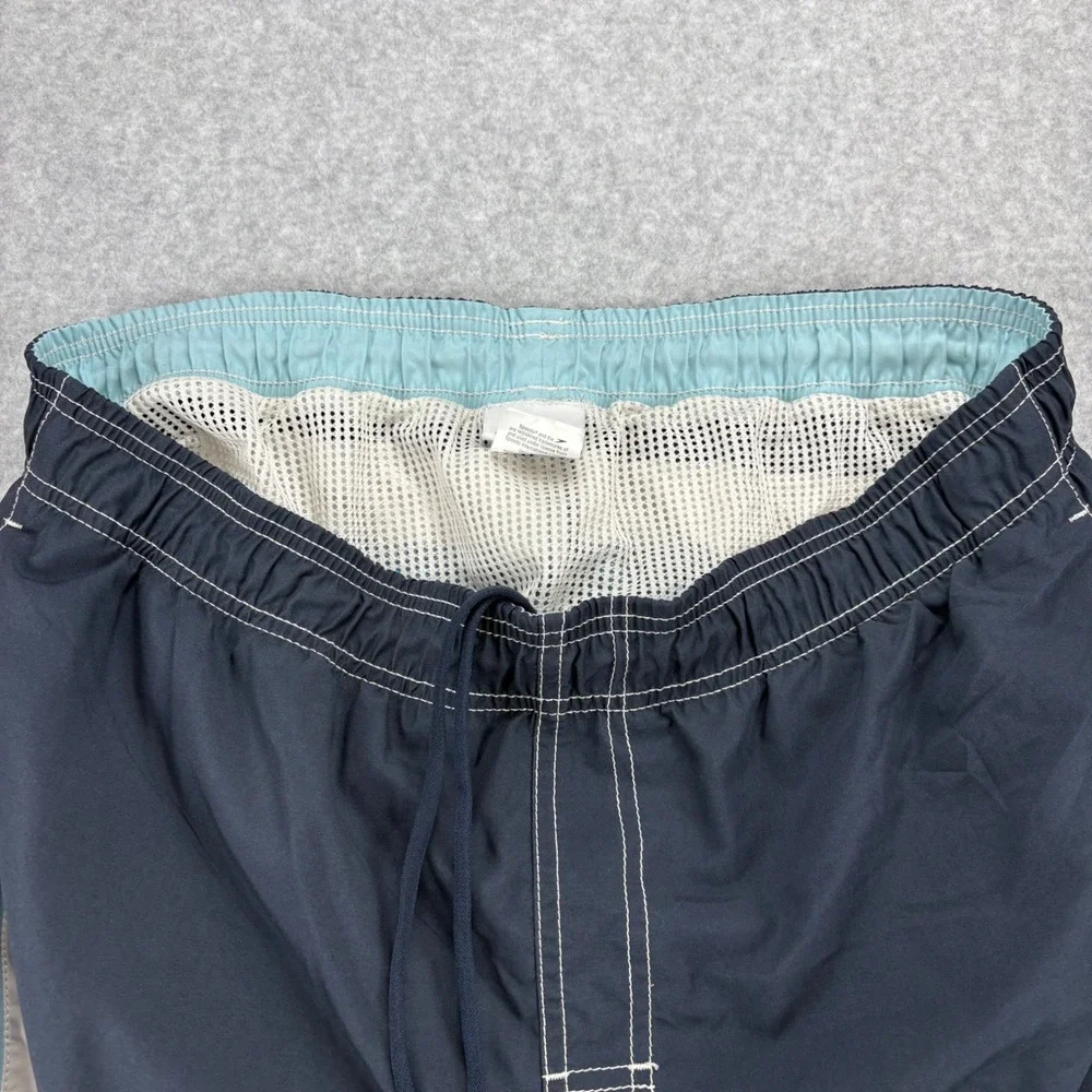 Speedo Swim Trunks Mens L Blue Colorblock Boardshorts Mesh Lined Swimwear Summer